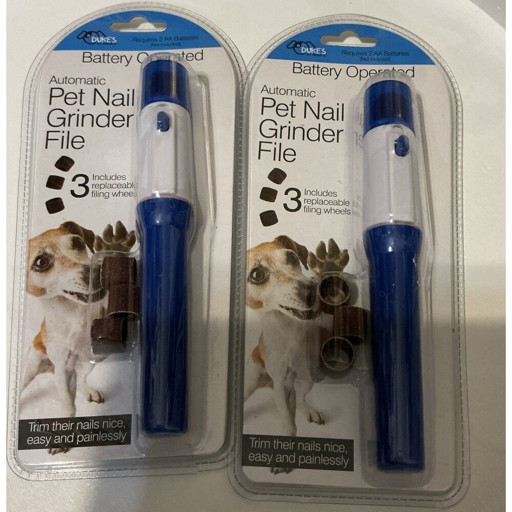 2pack Dukes Battery Operated Pet Nail Grinder File  New